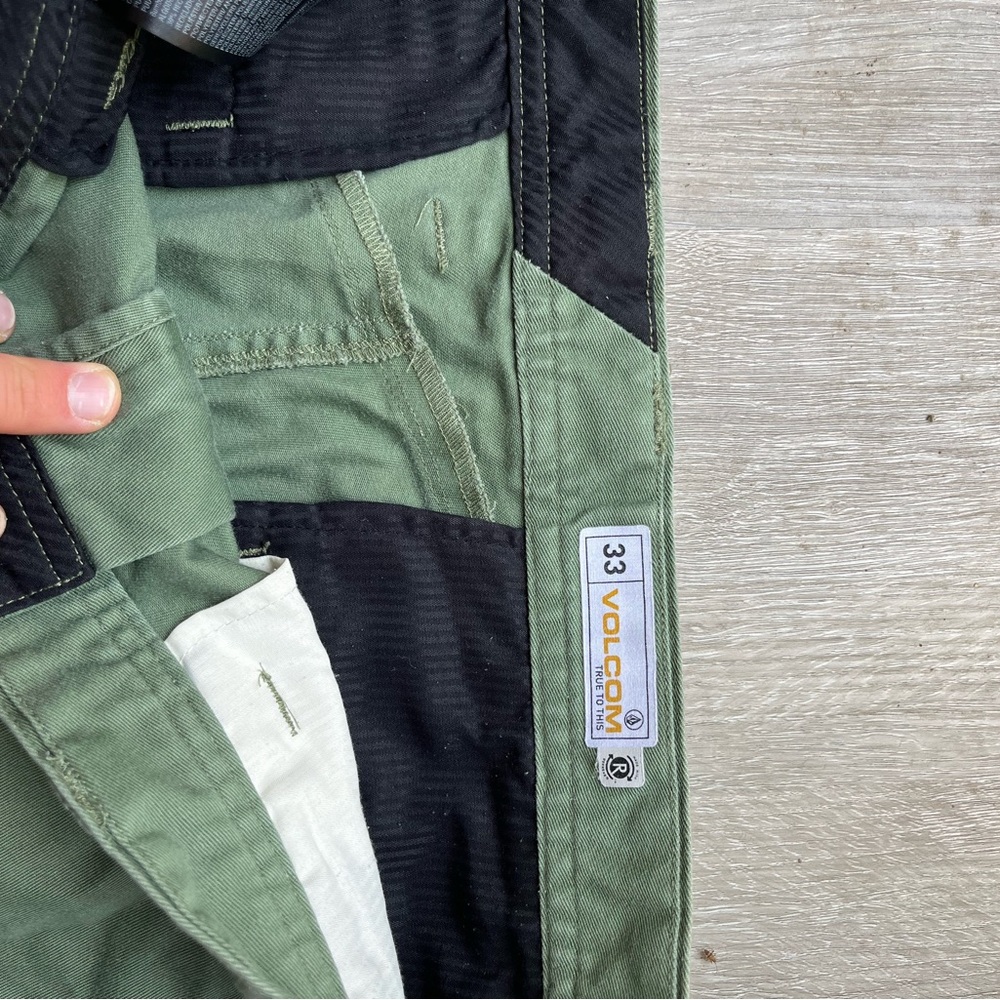 Green volcom chino pants